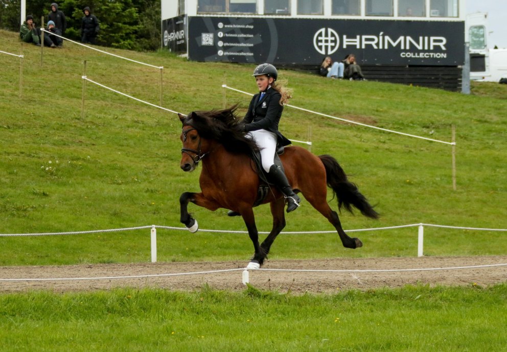 Greta Berglind í keppni. MYND AÐSEND
