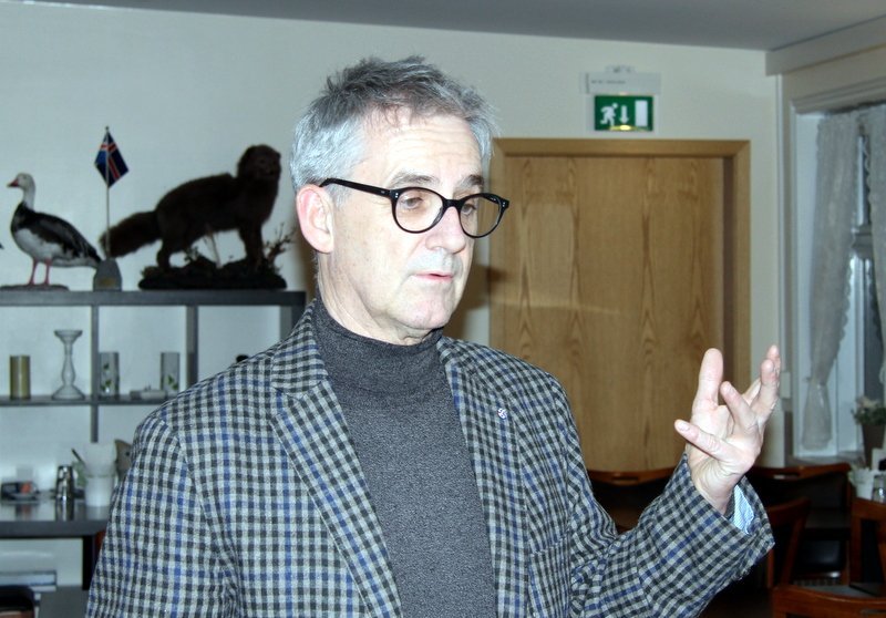 Guðjón S. Brjánsson á fundi á Kaffi Krók í síðustu viku. Mynd: PF.