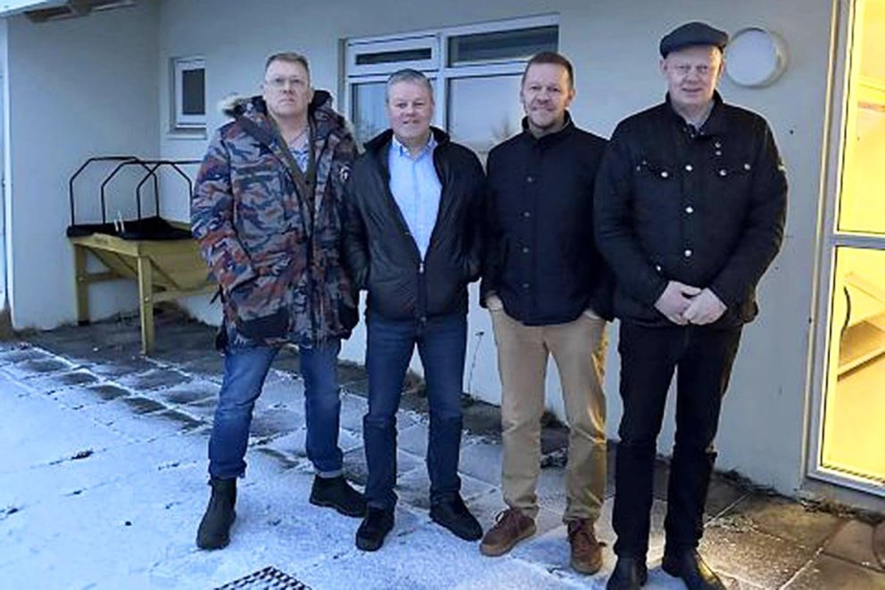 Jón Gnarr ásamt Sigfúsi Inga, Gísla Sigurðssyni og Einari E. Einarssyni. MYND FACBOOKSÍÐA JG.