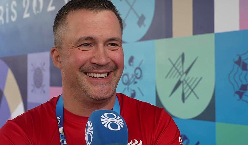 Hákon Þór Svavarsson stórskytta keppir nú á Ólympíuleikunum. SKJÁSKOT AF RÚV
