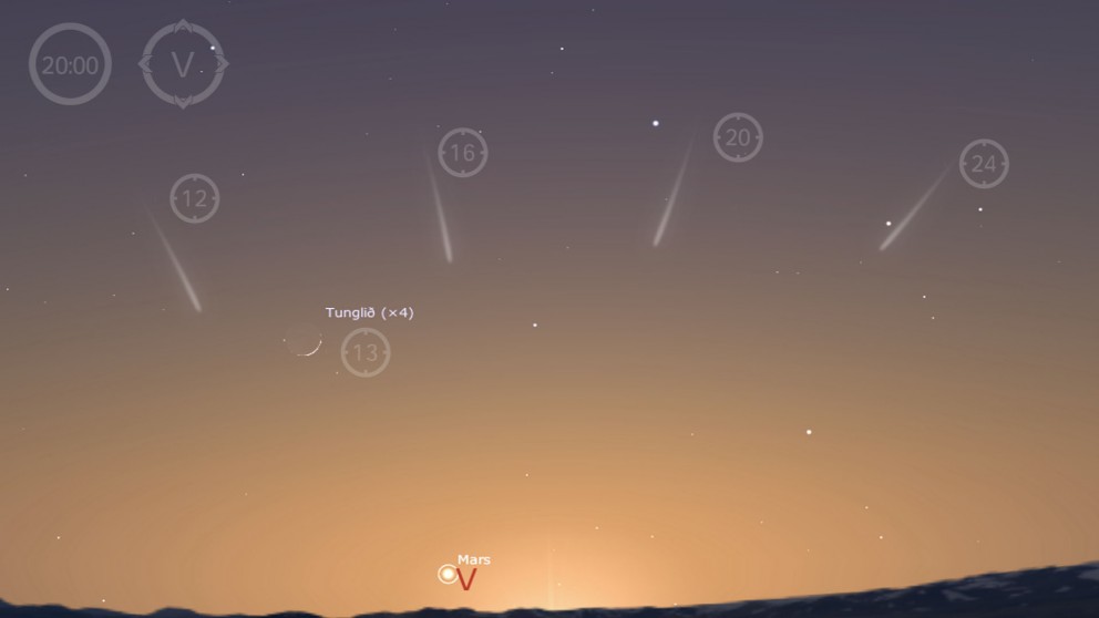 Halastjarna á himni annað kvöld