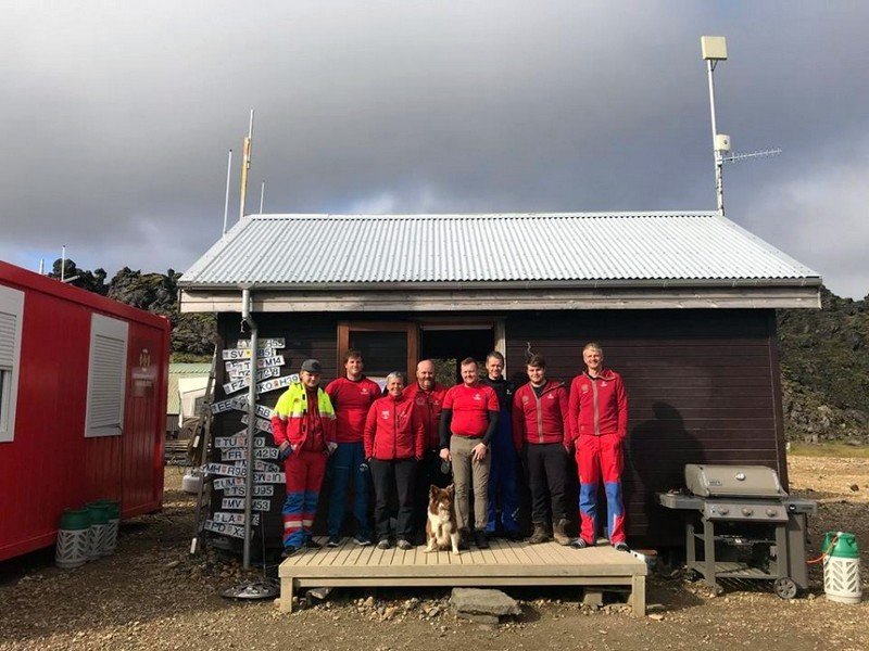 Hópurinn sem var á vakt fyrri hluta vikunnar. Myndir: Húni.is