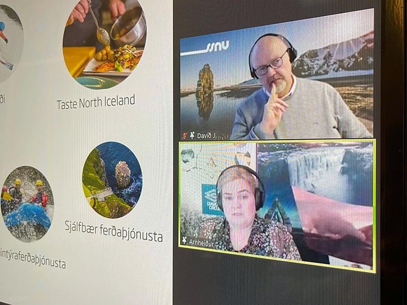 Skjáskot af Zoom-fundi Haustdegi ferðaþjónustunnar á Norðurlandi vestra. Myndin er af Facebook-síðu SSNV.