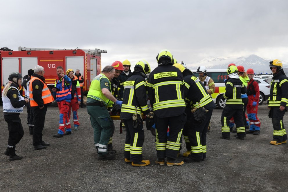 Æfing í fullum gangi. MYND HBE