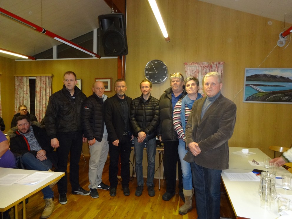 Stjórn hins nýstofnaða hestamannafélags, Skagfirðings. Mynd/Páll Friðriksson.