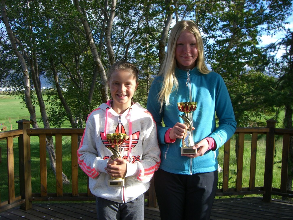 Anna Karen og Hildur Heba urðu Norðurlandsmeistarar í sínum flokkum. Mynd: gss.is.