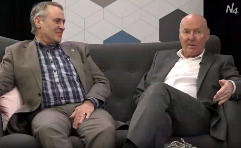 Hjalti Pálsson og Sölvi Sveinsson í Föstudagsþætti N4. Mynd: skjáskot af vídeói.