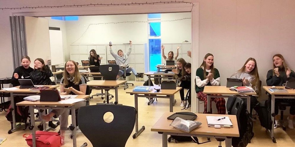 Nemendur Höfðaskóla á Skagaströnd. MYND AF VEF SKÓLANS