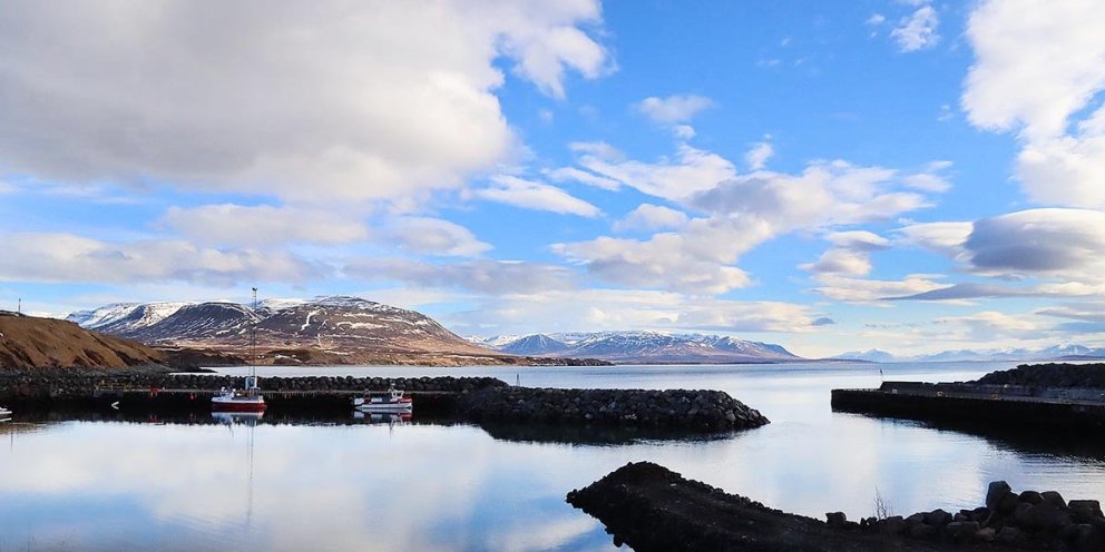 Séð yfir Hofsóshöfn úr norðri. MYND: ÓAB