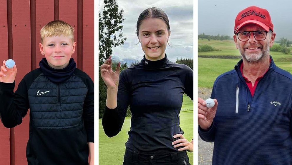 Ólafur Bjarni, Anna Karen og Friðjón ansi sæl með happakúlurnar sínar. MYNDIR AF SÍÐU GSS