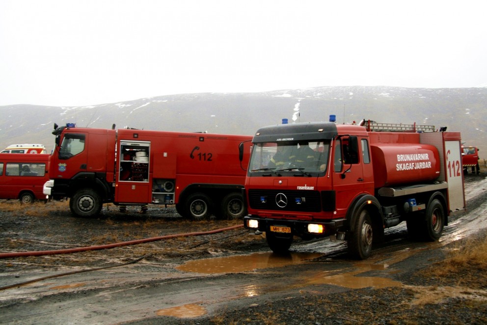 Frá hópslysaæfingu í Skagafirði árið 2012.