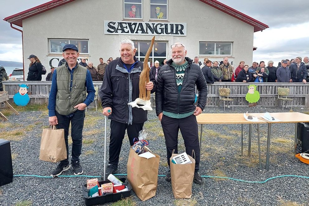 Efstu menn í hrútadómum 2023. AÐSEND MYND