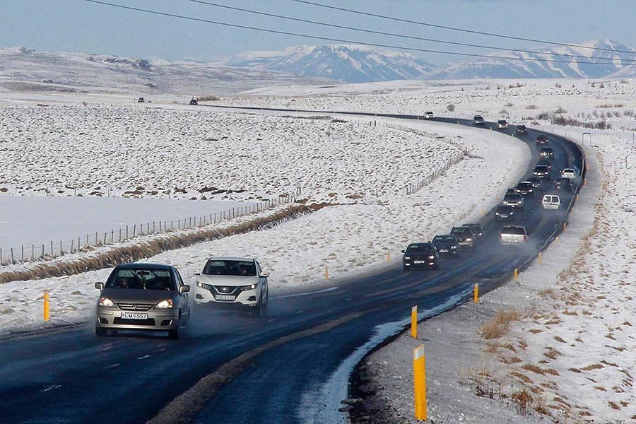 Umferð í Húnavatnssýslu fyrir nokkrum árum. MYND: ÓAB
