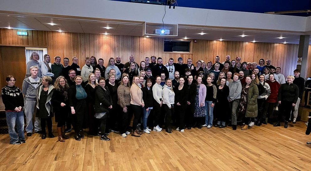 Starfsfólk Húnabyggðar á starfsdegi í lok nóvember. MYND AF FB-SÍÐU HÚNABYGGÐAR