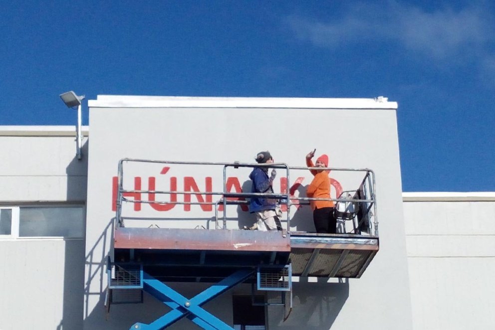Snillingar að störfum. MYND AF SÍÐU HÚNASKÓLA