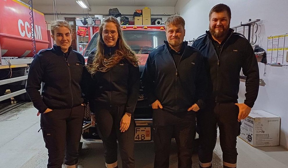 Fjórir nýliðanna mættir á stöðina. MYND: HÚNAÞING.IS