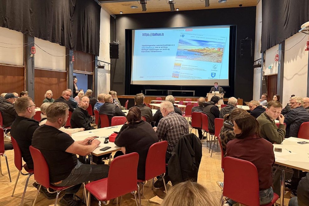 Frá íbúafundinum á Hvammstanga sem fór fram í félagsheimilinu. MYND AÐSEND