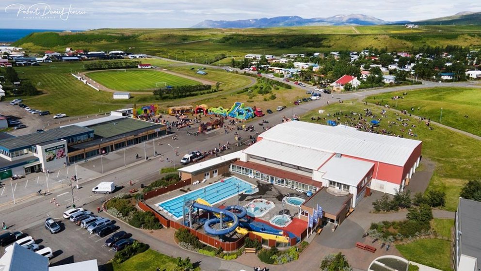 Séð yfir aðalsvæði Húnavökunnar og sundlaugina. MYND: RÓBERT DANÍEL JÓNSSON