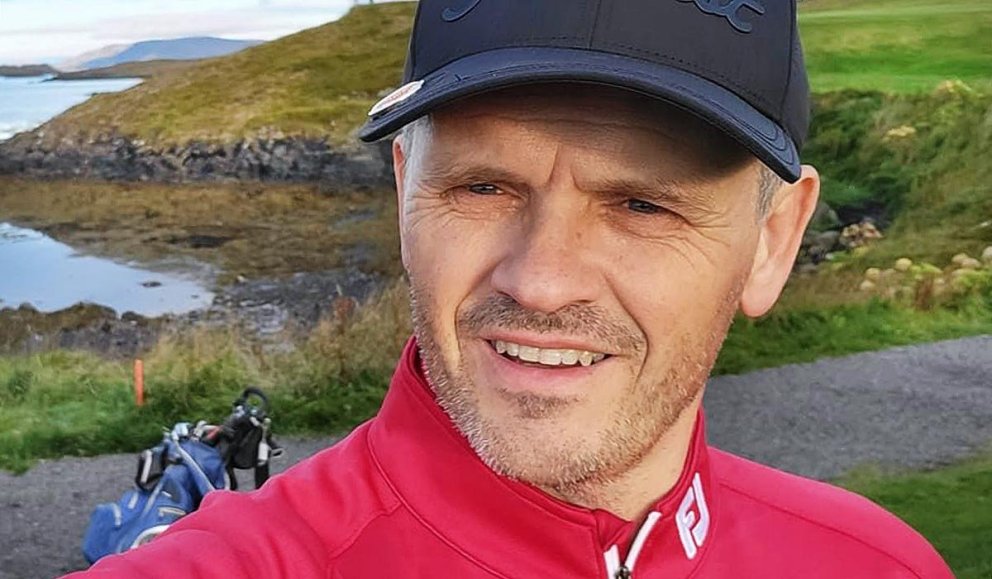 Auðunn ... væntanlega á golfvellinum. MYND AF FB