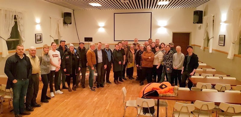 Hluti þeirra sem mætti á fund Sveitarstjórnar Skagafjarðar í Ketilás. Mynd: Sigfús Ingi Sigfússon.