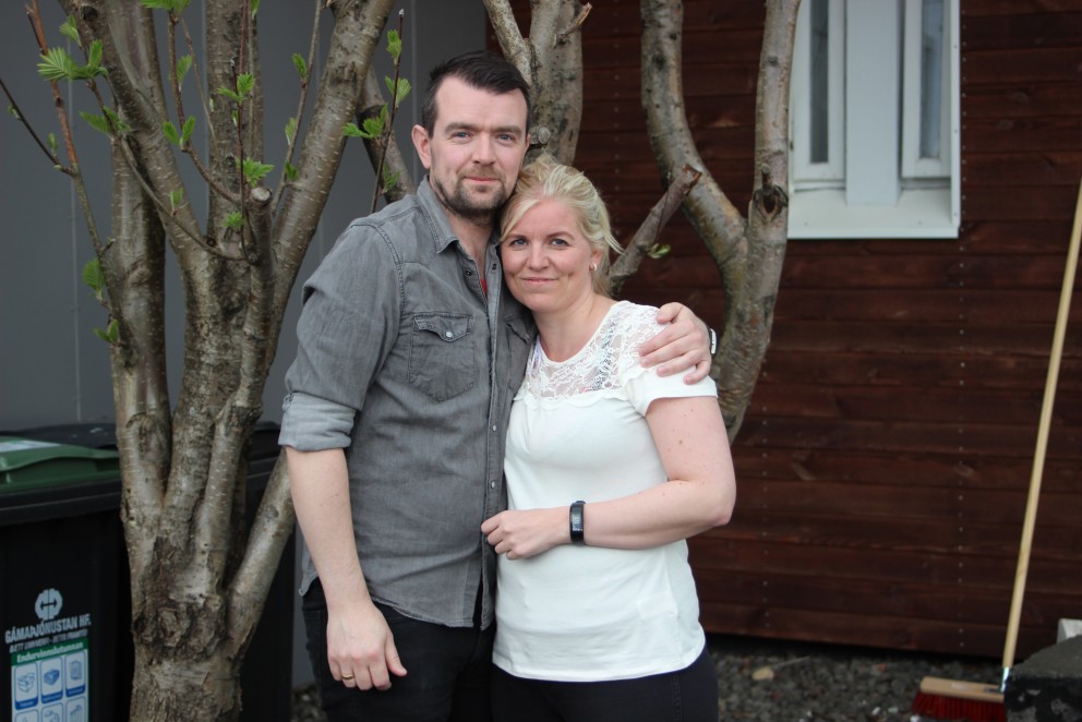 Jón Ólafur Sigurjónsson og Hugrún Sif Hallgrímsson á Skagaströnd eru í opnuviðtali. Mynd: KSe
