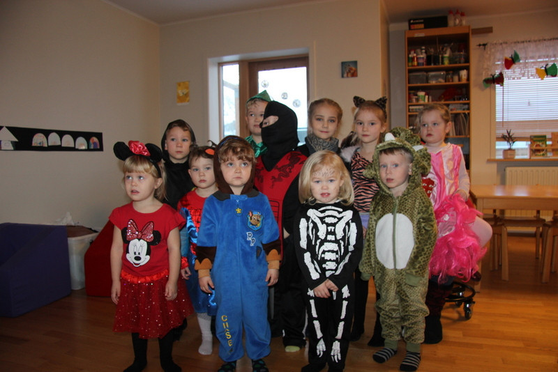 Börnin á Barnaborg á Hofsósi voru í hinum ýmsu gervum. Myndir:FE