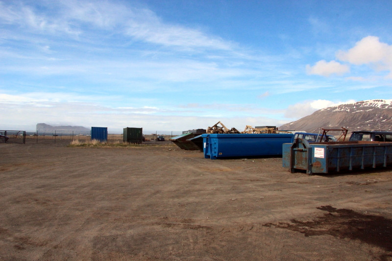 Gámasvæðið á Hofsósi er við áhaldahúsið utan við ána. Mynd:FE