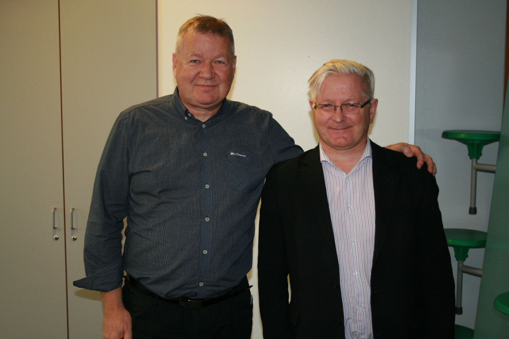 Óskar Björnsson, skólastjóri Árskóla og Sveinn Sigurbjörnsson, skólastjóri Tónlistarskóla Skagafjarðar. Mynd: KSE