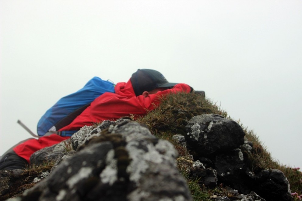 Jóhann í felum fyrir selum/Mynd: BG