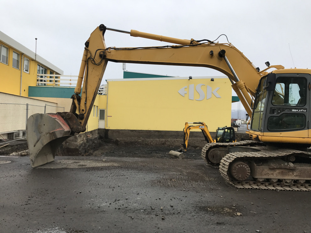 Framkvæmdir hófust um síðustu helgi. Mynd: FISK.is.