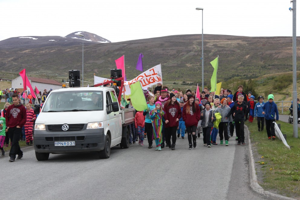 Gleðiganga Árskóla 2016. Mynd/BÞ
