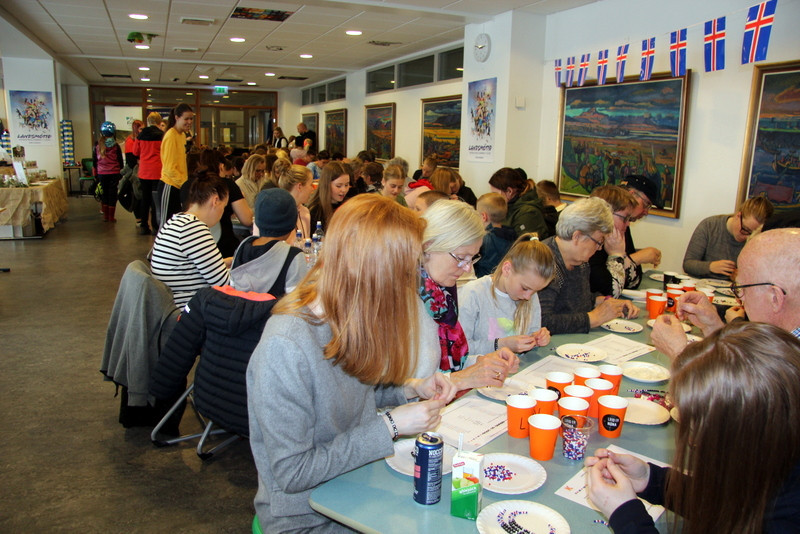 Perlað af Krafti á Landsmóti. Mynd:FE