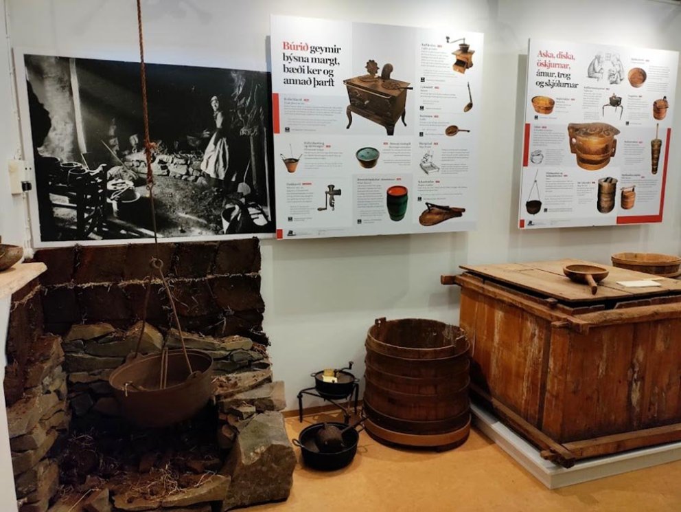 Frá sýningunni á Byggðasafinu á Reykjum í Hrútafirði. MYNDIR: GR