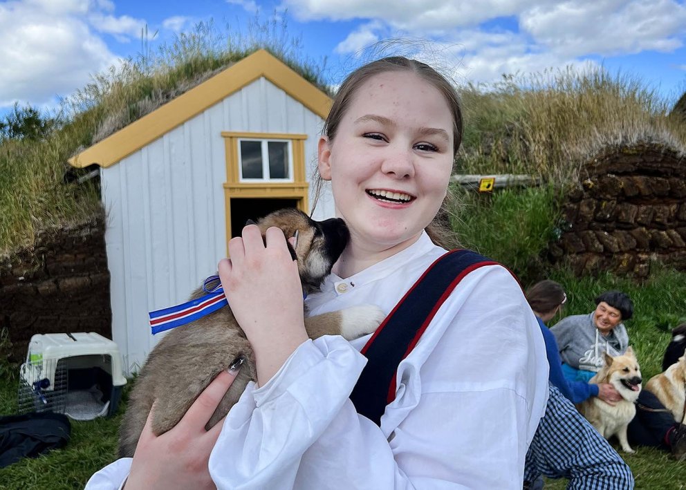 Það fór vel á með mönnum og dýrum. MYND: BSK