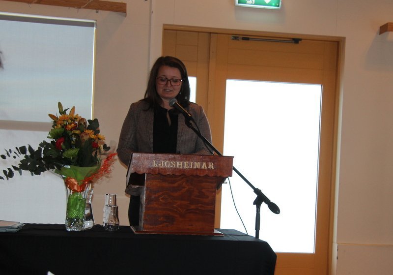 Unnur Valborg Hilmarsdóttir, framkvæmdastjóri SSNV, stjórnaði samkomunni. Myndir: FE