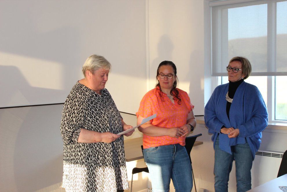 Við afhendinguna. Mynd: Hlynur Tryggvason