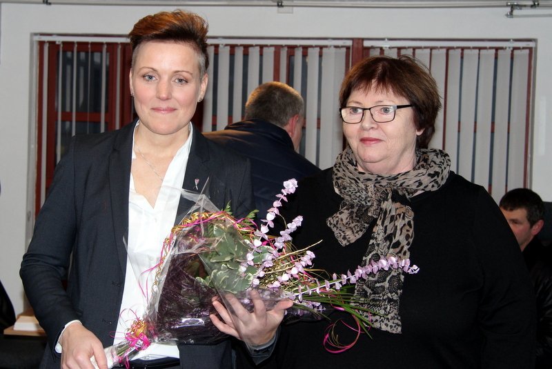 Erla Jónsdóttir eigandi Lausnamiða, og Sigríður Gestsdóttir starfsmaður. Mynd: PF.