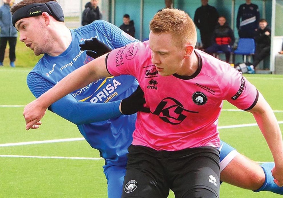 Ingvi Rafm í baráttunni með Kormáki/Hvör síðastliðið sumar. MYND: ÓAB