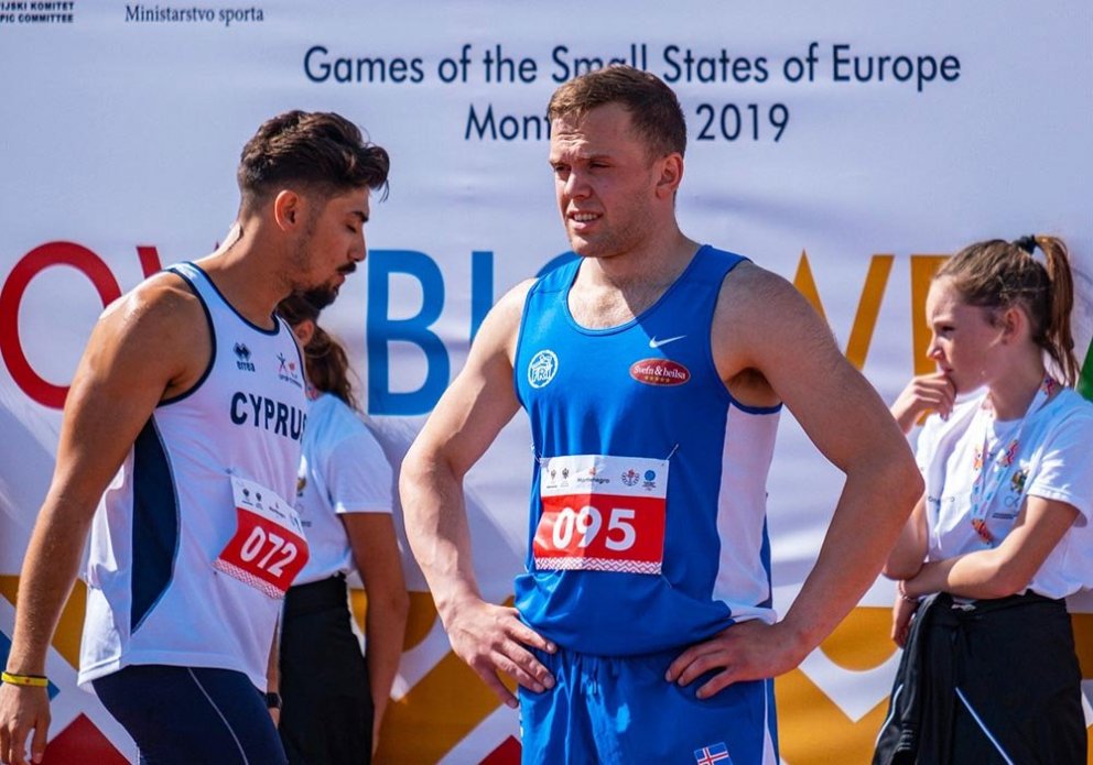 Ísak Óli á frjálsíþróttavellinum. MYND: FRÍ.IS