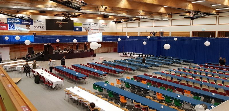Það er ekkert að gerast í íþróttahúsum landsins í dag þar sem samkomubannið kemur í veg fyrir hvers kyns starfsemi. Mynd: PF.