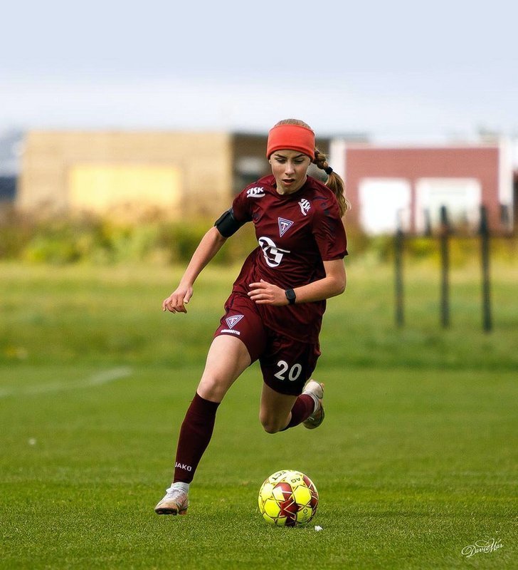 Elísa Bríet á fullri ferð. MYND: DAVÍÐ MÁR