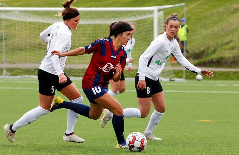 Jacqueline skoraði mark Tindastóls. MYND:ÓAB