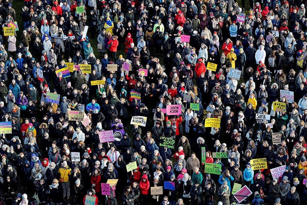 Frá Kvennafrídeginum, sem er reyndar ekki í dag. MYND: EGGERT / MBL.IS