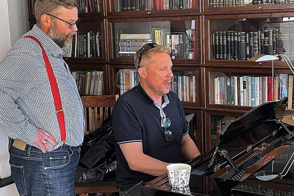 Þórhalldur Barðason og Héðinn við æfingar. MYND AÐSEND