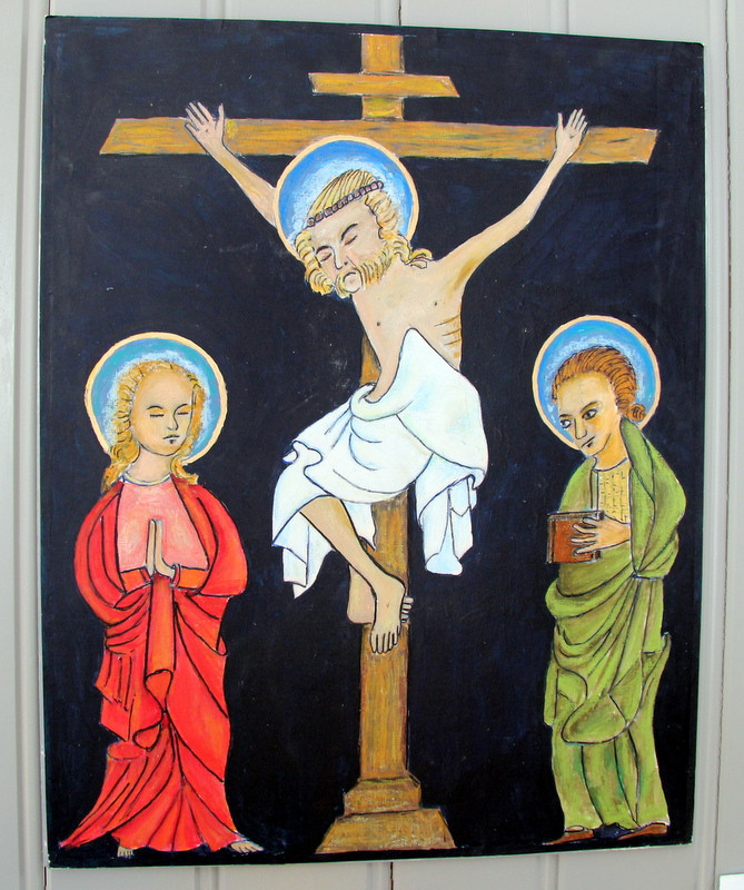 Mynd Jónasar Pálssonar, Ninna málara, af krossfestingu Jesú.