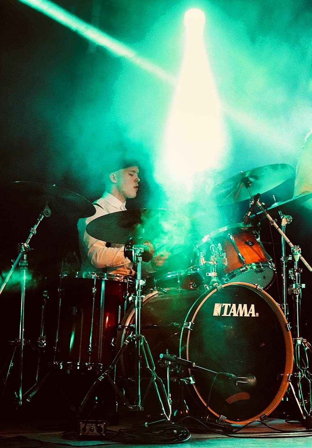 Jóhann Daði við settið. MYND: LAUFEY HARPA