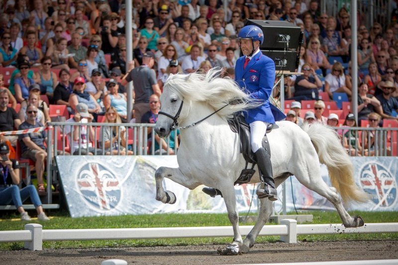 Þrefaldir heimsmeistarar, Jóhann R. Skúlason og Finnbogi frá Minni-Reykjum. Mynd: LHhestar.is.