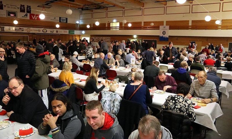 Frá jólahlaðborði Rótarýklúbbs Sauðárkróks í fyrra. Mynd: ÓAB.