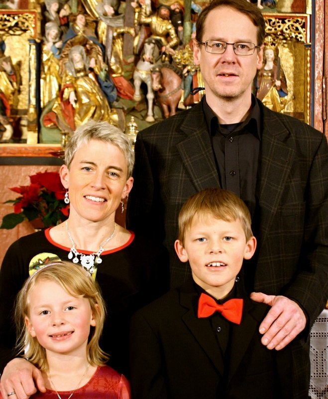 Jólamynd af fjölskyldunni. Aðsend mynd.