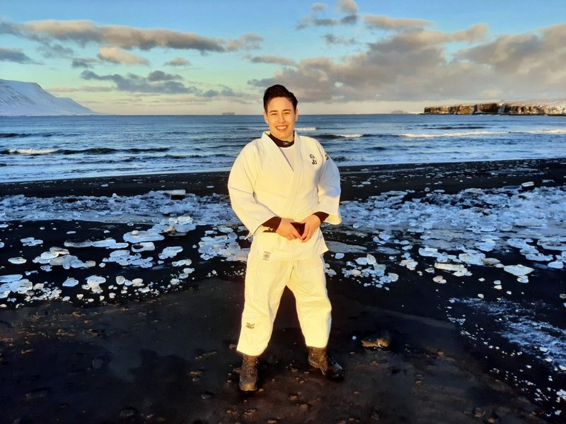 Elvira Dragemark nýtur þess að vera í Skagafirði og vonast til að geta unnið að framþróun júdóíþróttarinnar á svæðinu. Aðsend mynd.
